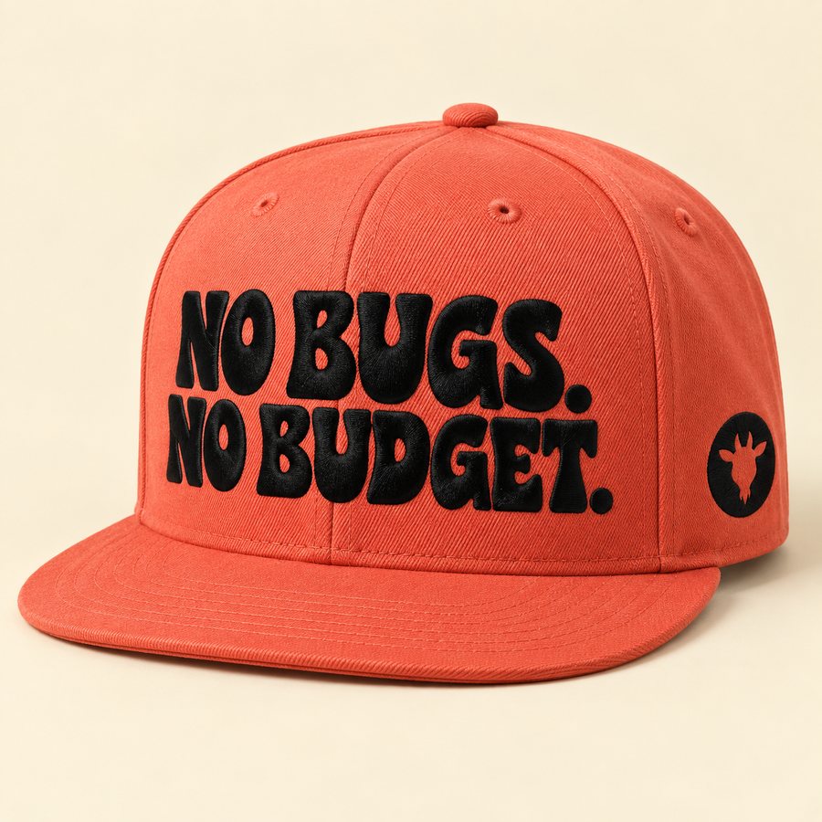 Czapka No Bugs. No Budget.